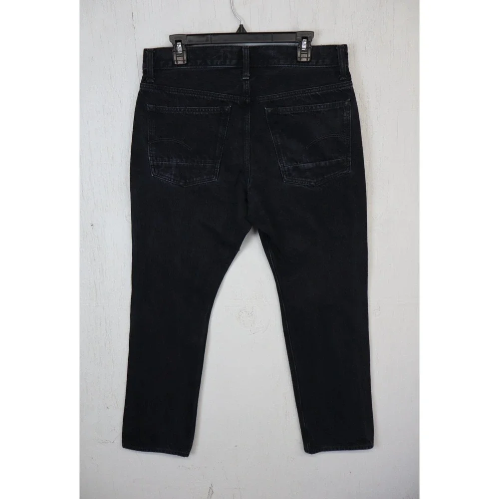 Mens G Star Denim Jeans Size 32X30 Triple A Italian Premium Black‎ Straight leg